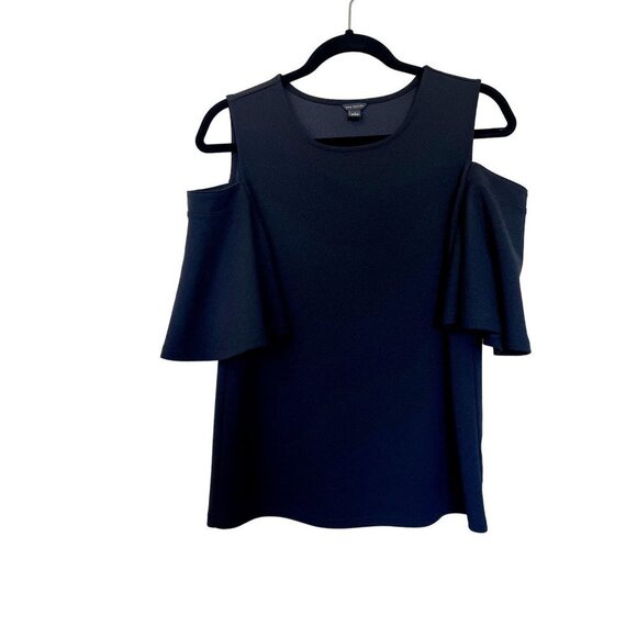 Ann Taylor Black Cold Shoulder, Off Shoulder Top S - Picture 4 of 7